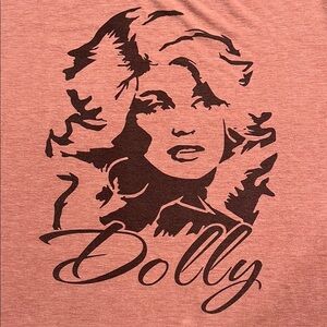 VINTAGE Pink Graphic Tee with Dolly Parton